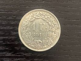 1 x 1 Franken Schweiz 1945 – zirkuliert