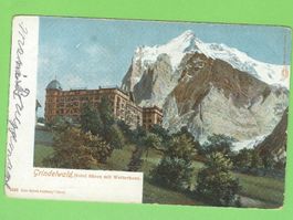 Grindelwald, Hotel Bären mit Wetterhorn