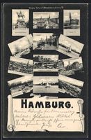 Mikroskop-AK Hamburg, Jonashafen, Kaiser