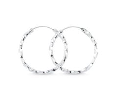 Ohrringe Creole gedreht 925 Silber Klassiker filigran 20mm