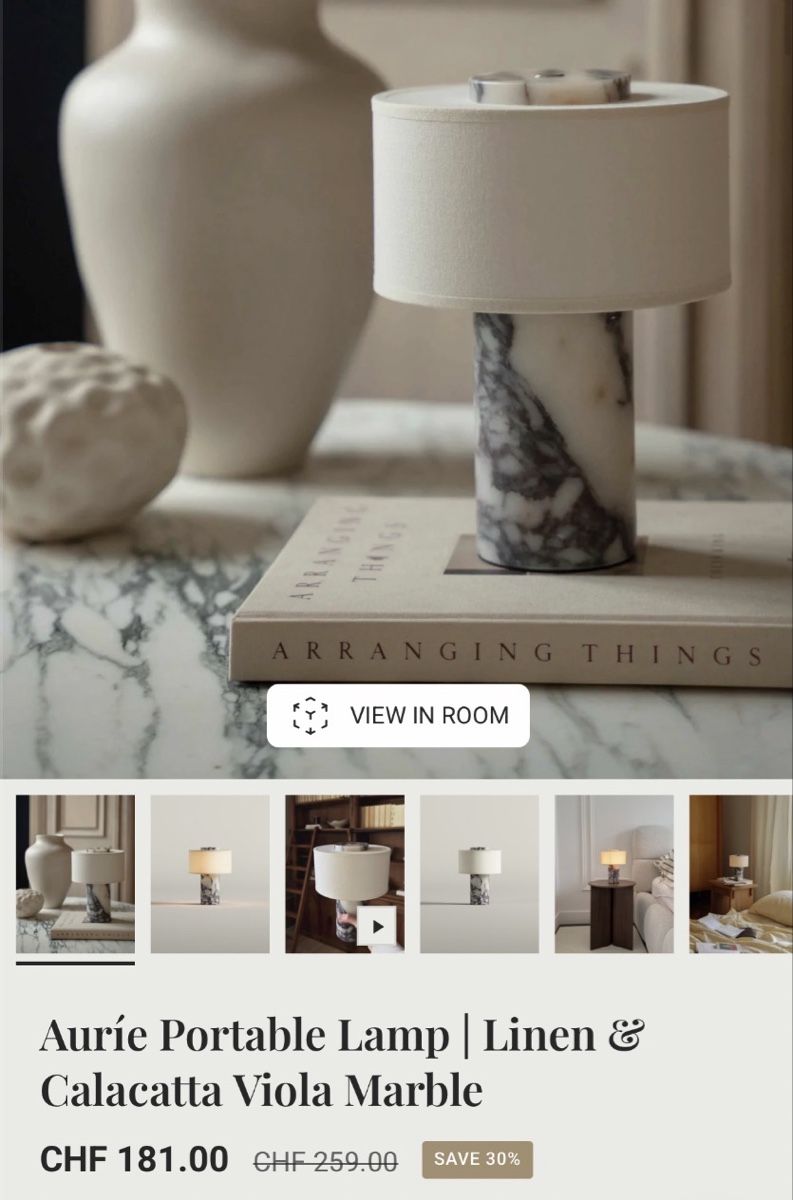 Lampade: Viola Marble Portable Table Lamp – Nuovo (secondo la descrizione) da Horgen venduto da IRG_88 3