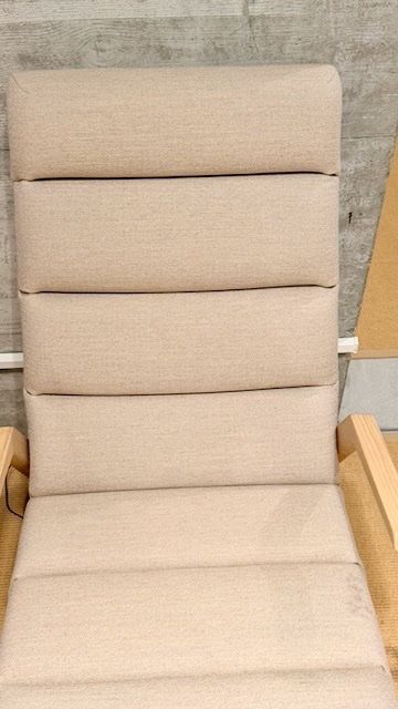 Rolf Benz Poltrone: Rolf Benz 580 Sessel + Hocker, Stoff beige, Eiche massiv – Usato da Zürich venduto da sr.zurich 2