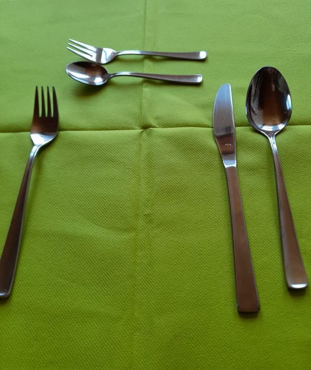 Geschirrsets: Speiseservice, Besteck, Tassen und Gläser, je 50 Stück – Gebraucht aus Widnau von Rheintal47 1