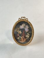 Ancien petit cadre en bronze doré 
