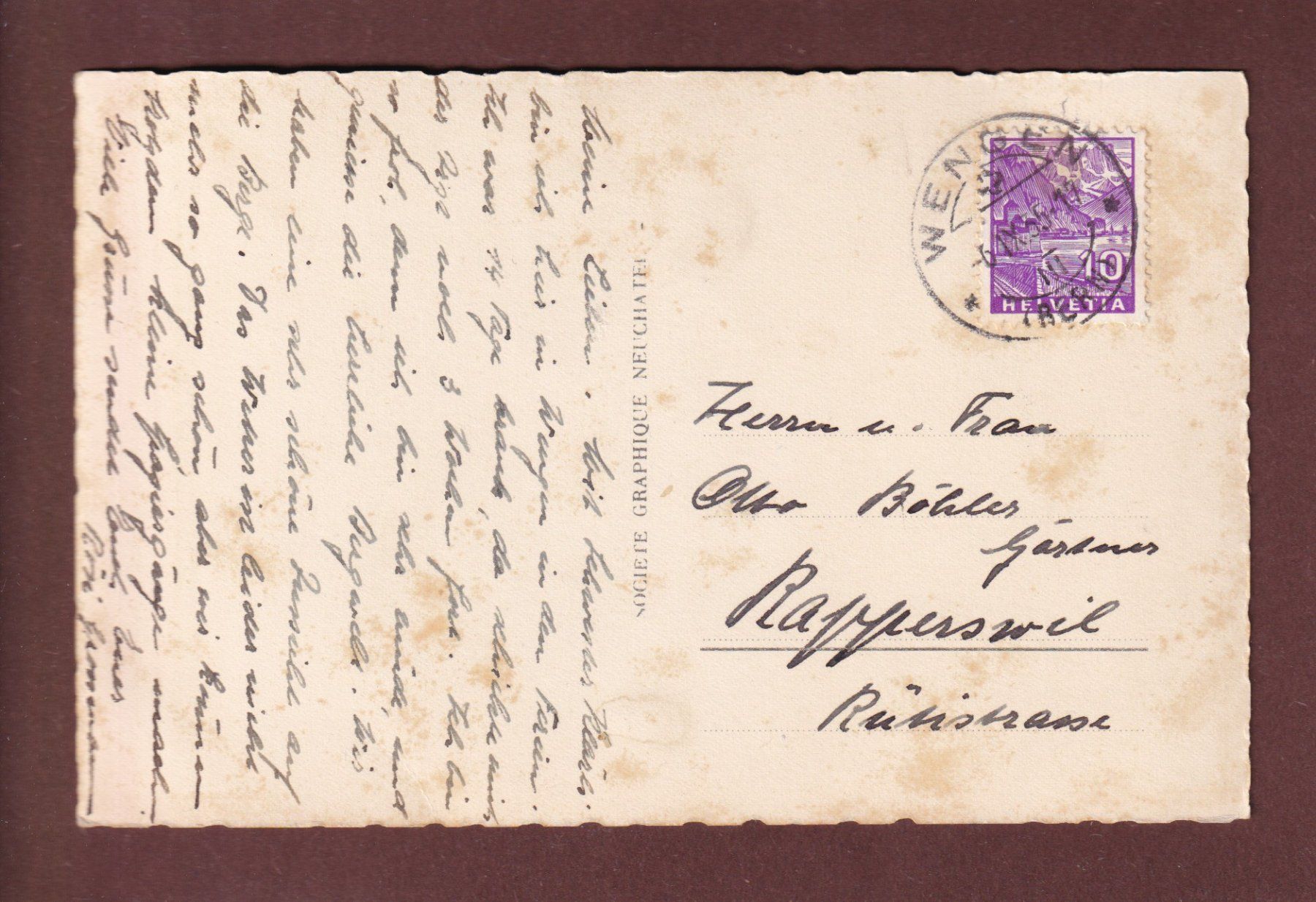 Cartes postales: WENGEN - Teilansicht - 1935 – D'occasion à Pully par nicecards-shop 1
