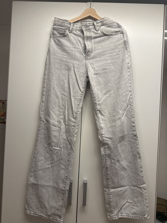 Mango Kaia Jeans, High Waist, Wide Leg, Gr. 36, Grau