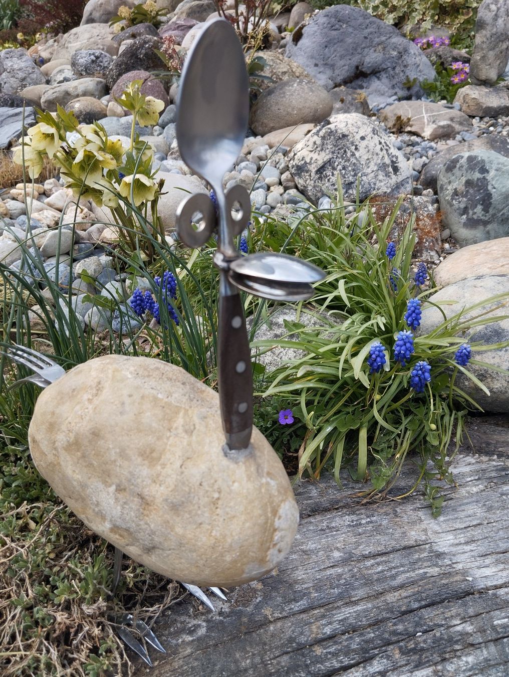 Statuette: Stein - Metall Vogel – Nuovo (secondo la descrizione) da Unterkulm venduto da Huesi01 2
