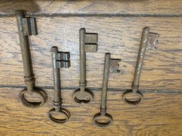 Lot clé clef ancienne 9-12cm GG