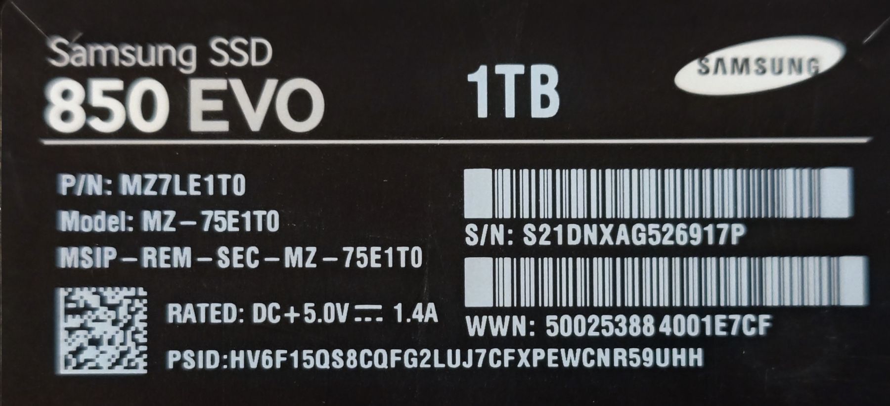 Samsung Harddisks: Samsung 850 EVO | 1TB | Solid State Drive | Top! – Gebraucht aus Ennetmoos von Faders 2