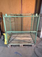 Paletten Gitterbox Palettenrahmen faltbar mit Klappe