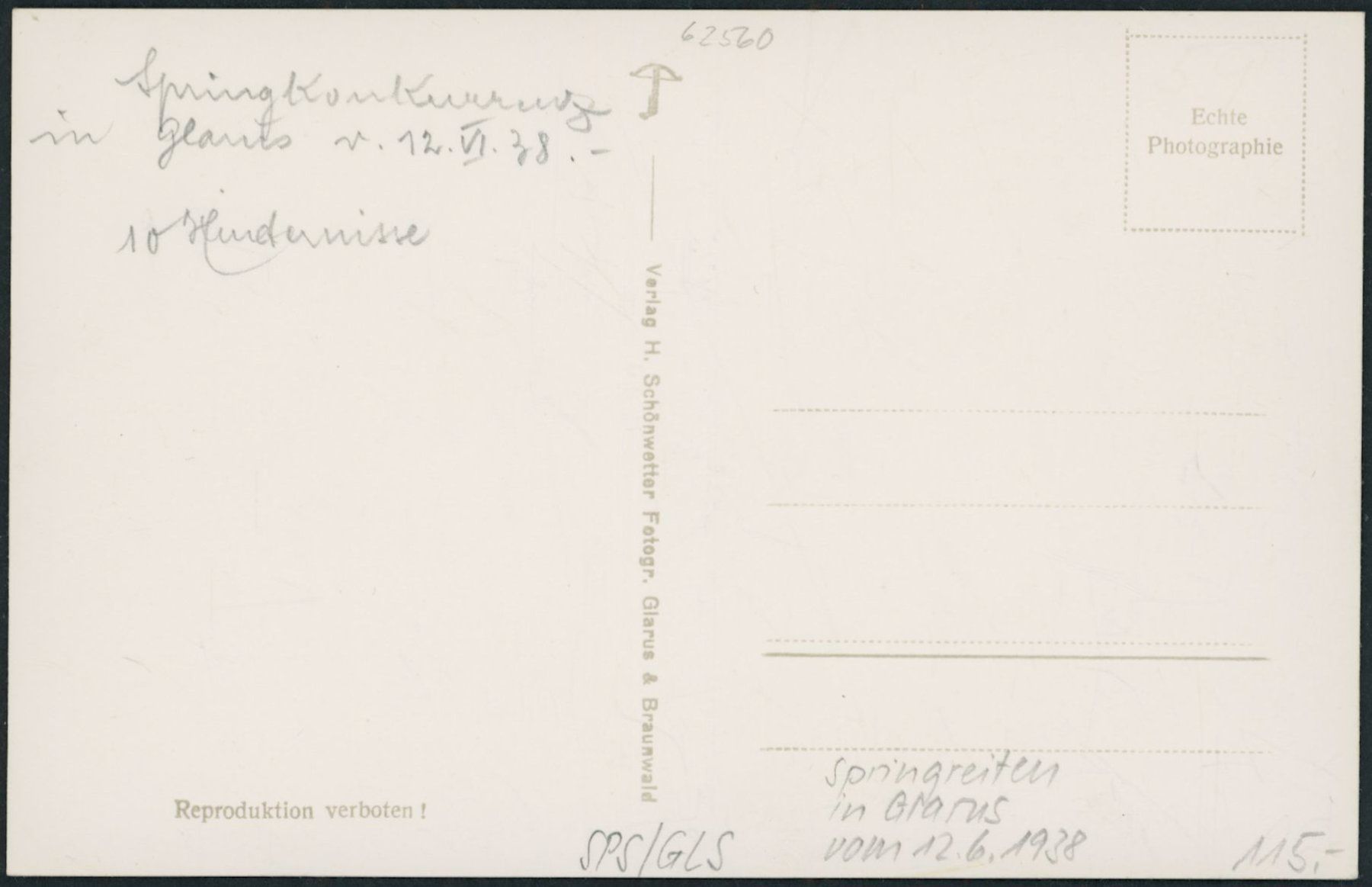Cartoline postali: GLS Glarus - Sport - Reiten - Pferde – Nuovo (secondo la descrizione) da Schindellegi venduto da masutka7 1