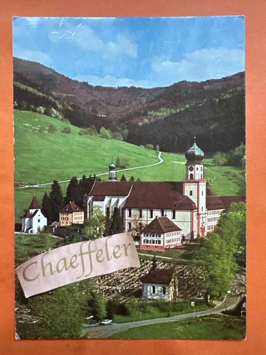 Ansichtskarten: Pfarrkirche St. Trudpert Münstertal Schwarzwald  – Gebraucht aus Zürich von Chaeffeler