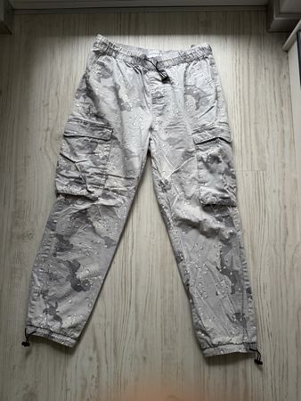 Topman co-ord straight urban camo jogger trousers in grey