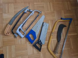 Diverse Sägeblätter und Sägen-Set