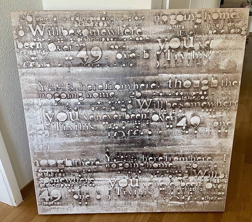 Foto & Immagini: Wandbild Leinwand Schrift  – Usato da Zürich venduto da save-resources
