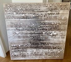 Wandbild Leinwand Schrift 