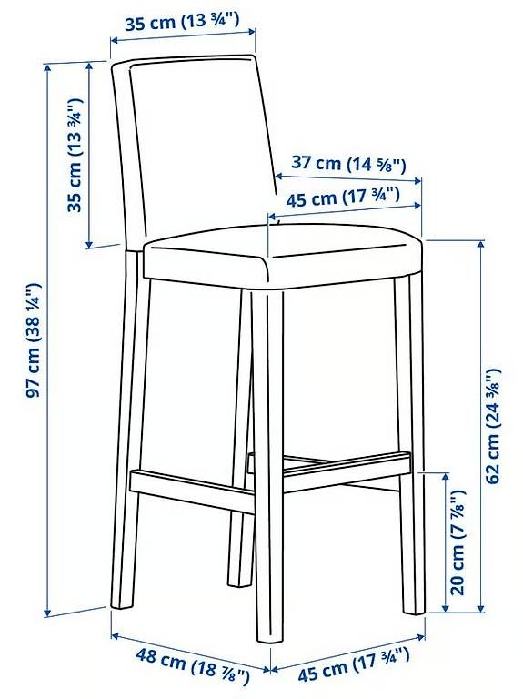 Ikea Seggioloni: Six chaises de bar HENRIKSDAL (62 cms) à vendre – Usato da La Magne venduto da materielavendre 2
