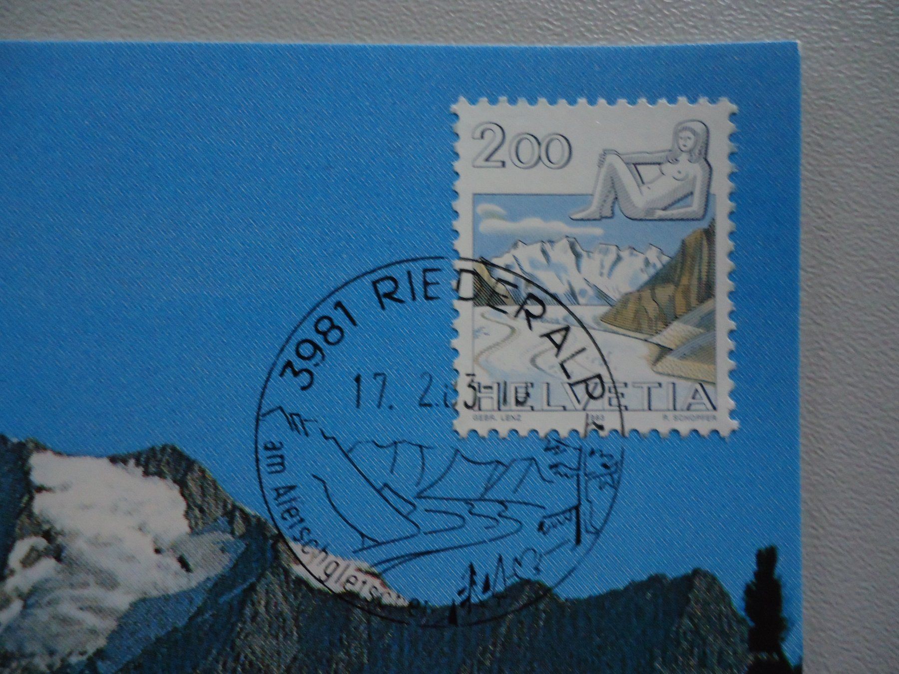 Cartoline postali: 3 Postkarten Aletschgletscher 1983 frankiert gestempelt – Nuovo (secondo la descrizione) da Belp venduto da Hefabe 1