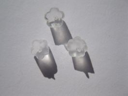 20 Gummistopper, Gegenstecker für Ohrstecker - Blume