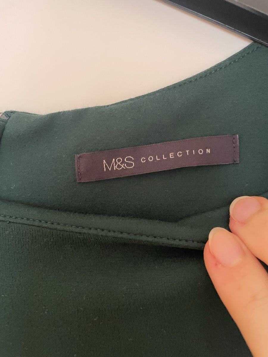 Vestiti: M&S Collection Kleid, Gr. 44, Grün, dicker Baumwollstoff – Usato da Münchenstein venduto da FamilieUlmi 1