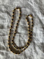 Halskette aus Indien, gold u schwarz