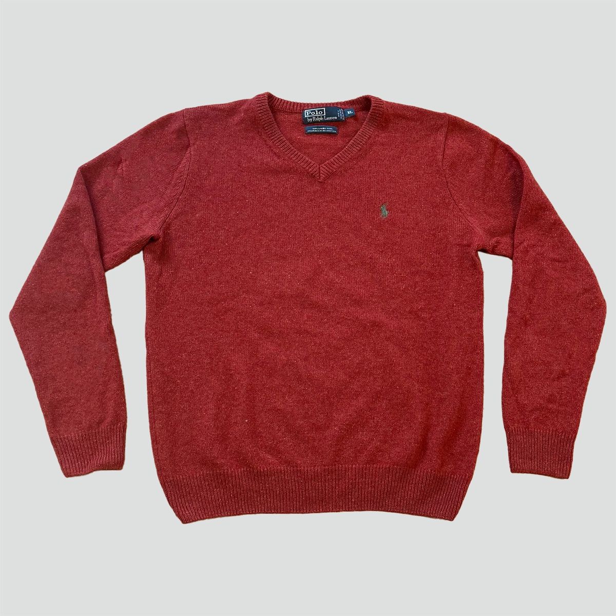 Ralph Lauren Maglioni & Felpe: Polo Ralph Lauren lambswool sweater red, strickpullover 90s – Usato da St. Gallen venduto da sourced_limited