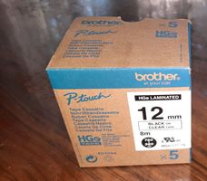 Brother P-Touch HGe-131 12mm Clear Tape 5x 8m 48 characters