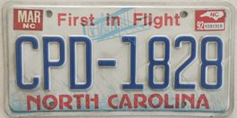 USA Licence Plate North Carolina