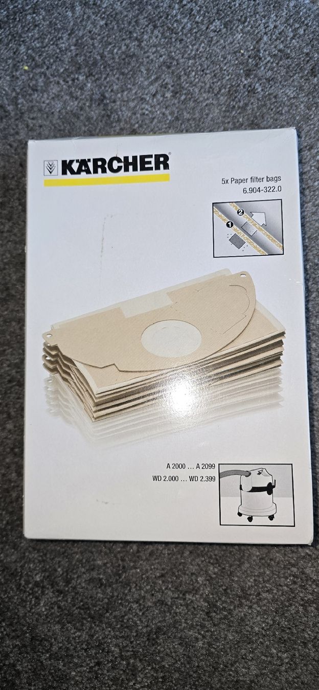 Kärcher Aspirapolveri & Accessori: Kärcher Papierbeutel Original – Nuovo (secondo la descrizione) da Adlikon b.Regensdorf venduto da Gan500W 1