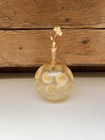 Vase jaune artisanal de Murano (Italie)