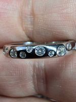 Bague argent avec diamants de moissanite certifiés GRA