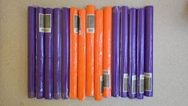 15 Rollen Krepp-Papier / Bastelpapier (Violett & Orange)
