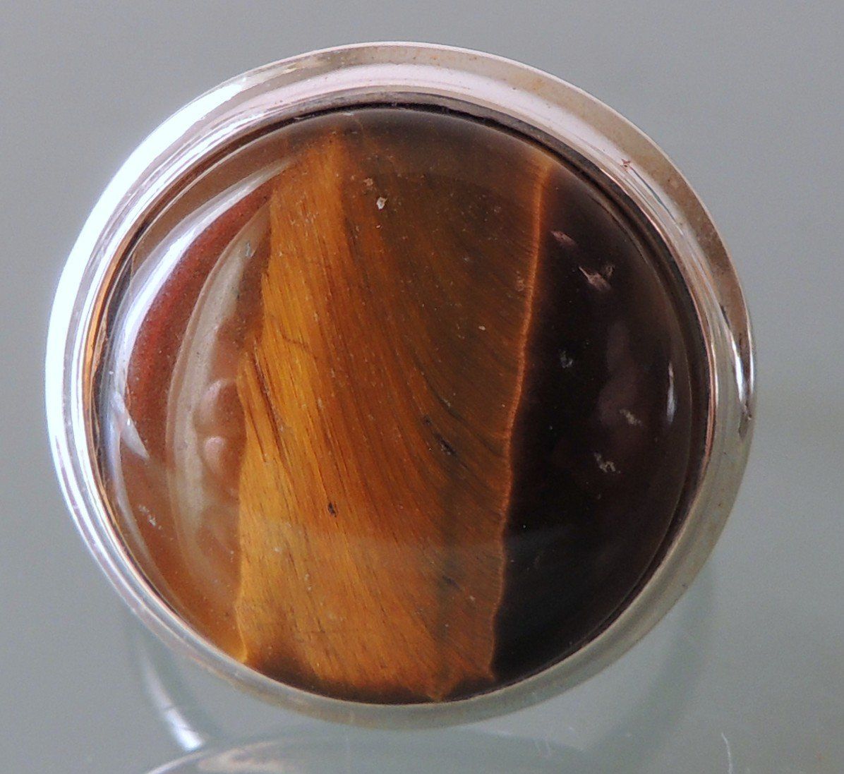 Anelli: Silber 925 Tigerauge Fingerring Gr. 54 – Nuovo e nell'imballaggio originale da Waldenburg venduto da schaller707 1