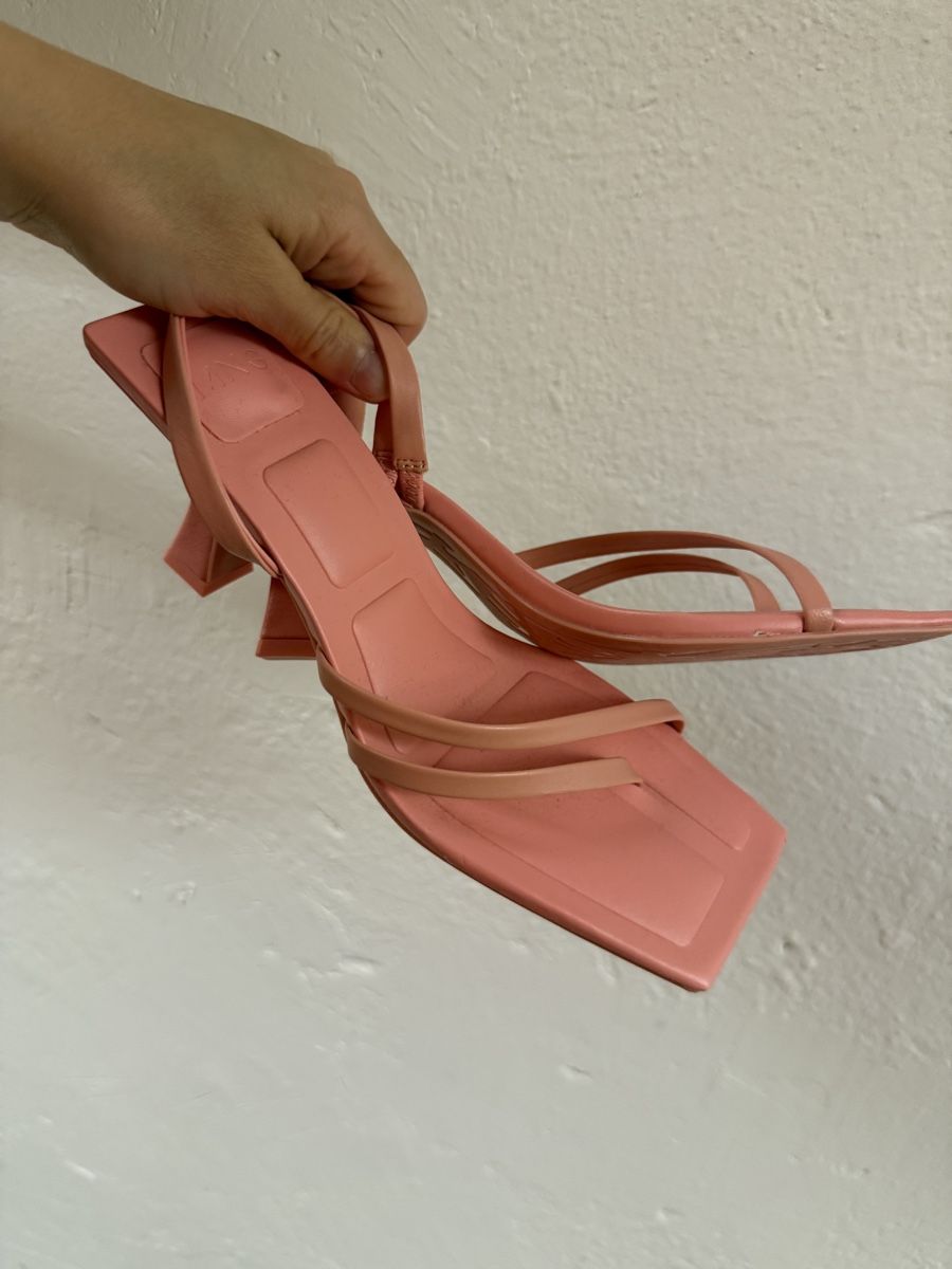 Scarpe da donna: Peach square toe heeled sandals - mango – Nuovo (secondo la descrizione) da Adliswil venduto da dai_yr5z 2