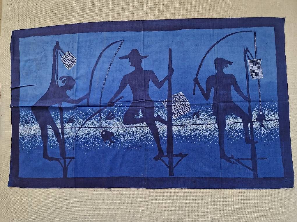 Cartoline postali: Batik - Pêcheurs (artisanal) – Usato da Lausanne venduto da fclaus-2009