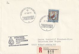 Zürcher Knabenschiessen, 9.9.67, Automobilpost-Bureau