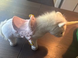 Baby Annabell Einhorn weiss mit Sattel gebraucht