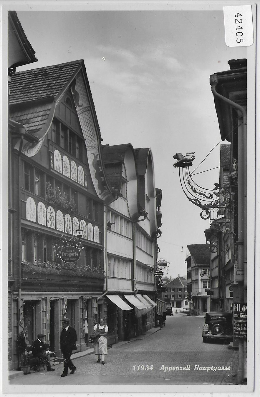 Cartoline postali: Appenzell - Hauptgasse - Classic Car – Usato da Ettingen venduto da Kartenplanet
