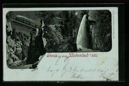Litho Biel, Taubenlochschlucht bei Nacht