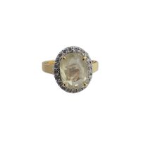 Gelb-Saphir Diamant Ring