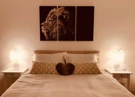 Zu verschenken: Löwen-Bild 3-teilig auf Leinwand