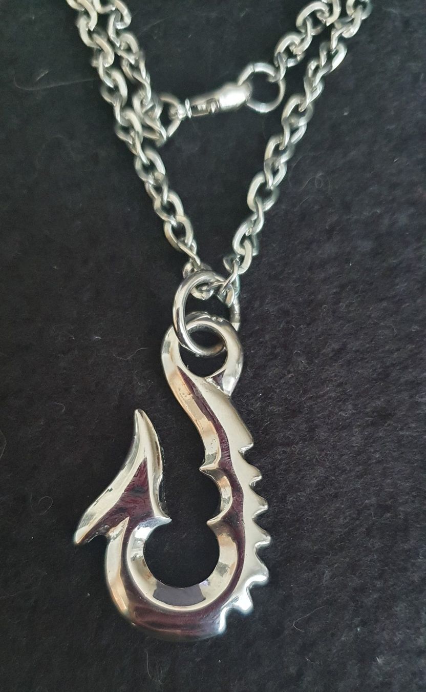 Catenine: Edelstahlkette mit Drachenanhänger - Modeschmuck – Usato da Auw venduto da beretta1966 1