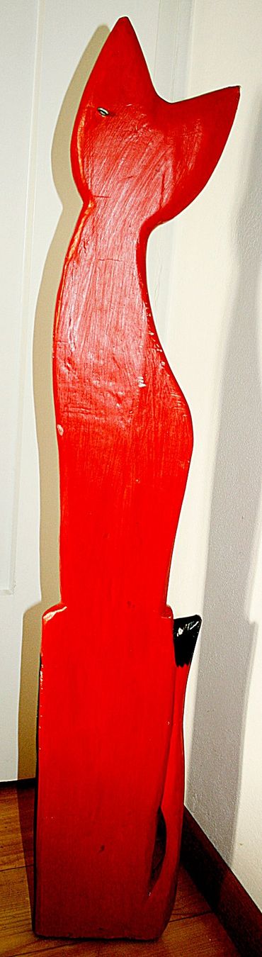 Sculture & Statue: Katze Rot 100cm Hoch – Usato da Baar venduto da 2cvbaar 6