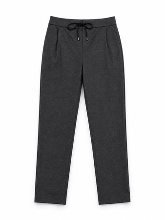 Drykorn Hose dunkelgrau Gr. 36 Joggpants kariert