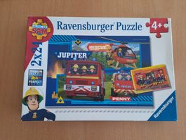 2 Puzzles mit je 24 Teilen "Feuerwehrmann Sam"