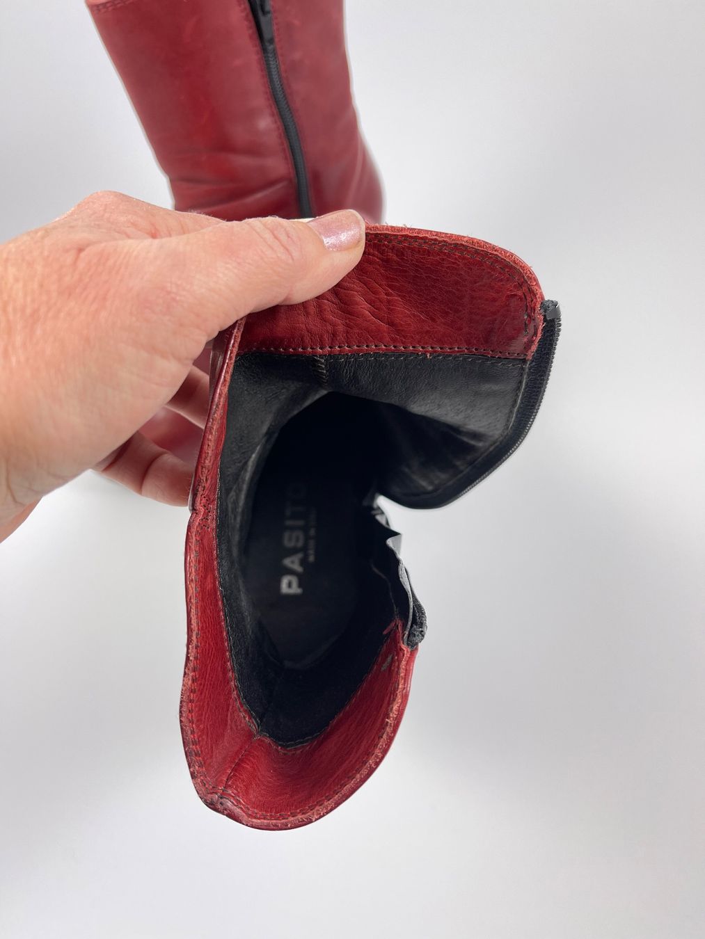 Scarpe da donna: Elegante rote Stiefelette Gr. 37 von Pasito – Usato da Mönchaltorf venduto da Cochenille 4