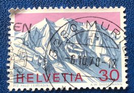 Nr. 486 SCHWEIZER ALPEN PIZ PALÜ GESTEMPELT  MURTEN