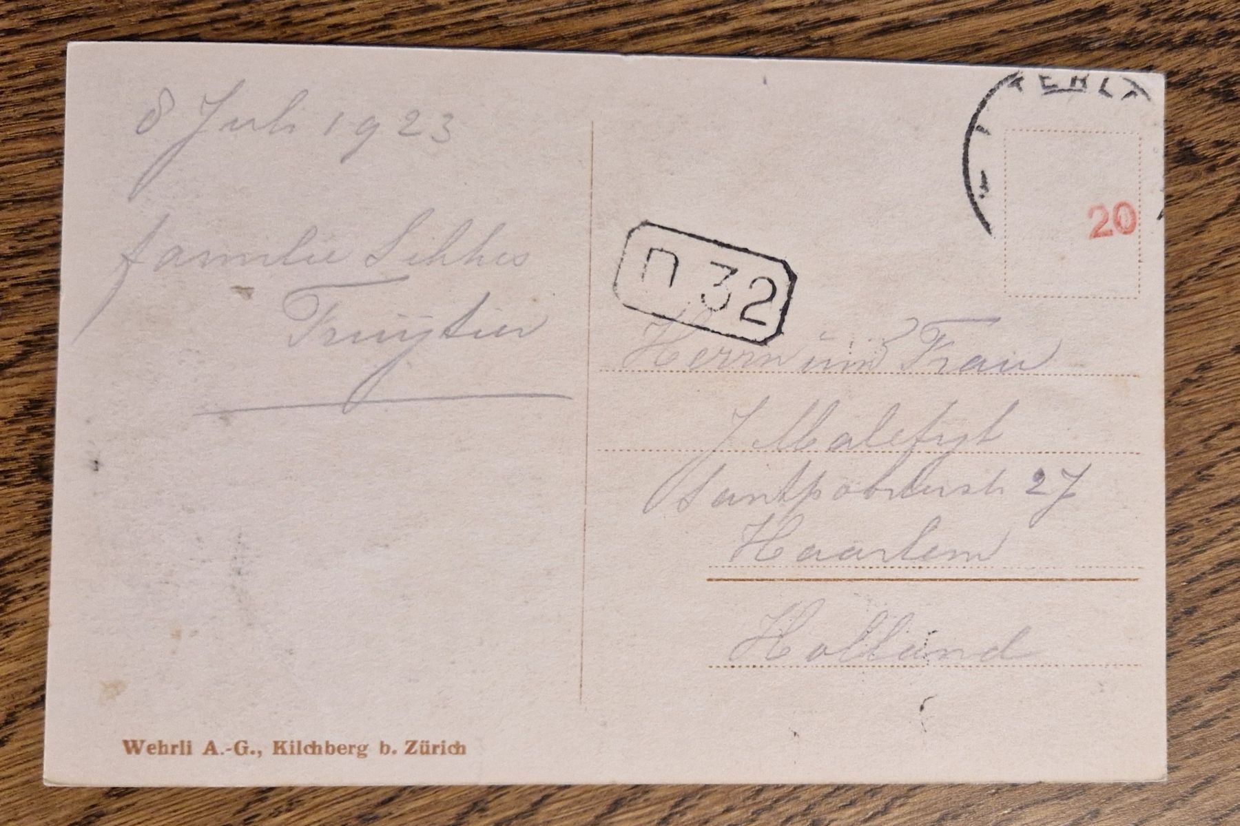 Cartoline postali: Interlaken 1923 – Usato da Ebikon venduto da Donar50 1