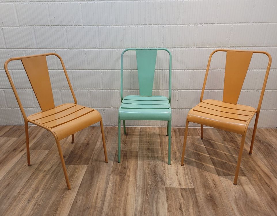 Vintage Gartenstühle Metallstühle, in 2 Farben. Stapelstühle Kaufen