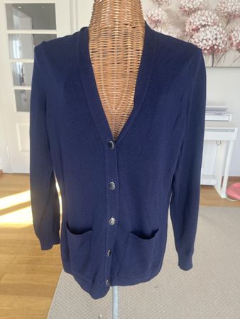 St. Michael Strickjacke, 42, reine Schurwolle, Blau